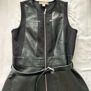 Michael Kors A Line Dress. 100% genuine leather dress and belt.